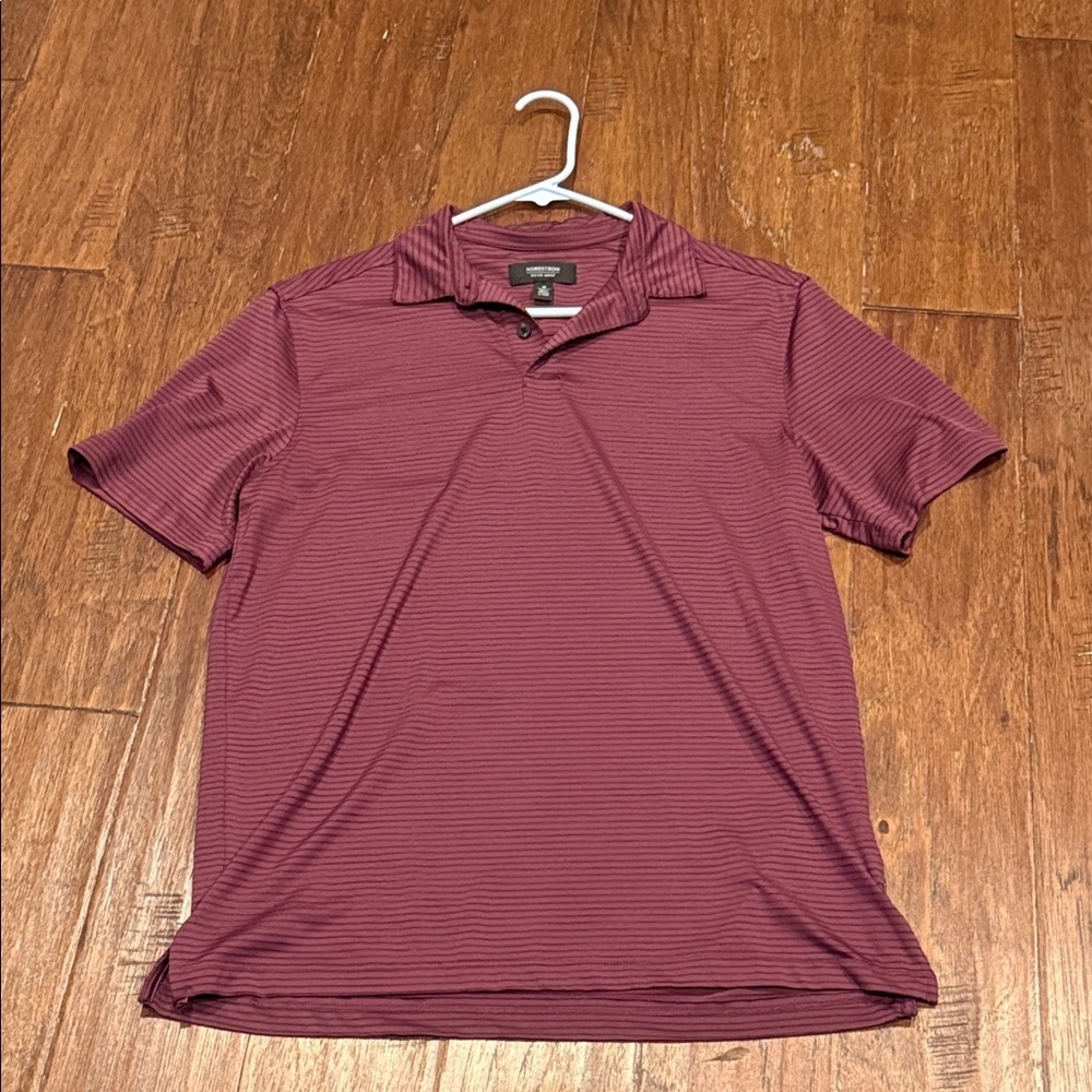 Size Medium NORSTROM MENS SHOP Burgundy Polo Top - Picture 2 of 6